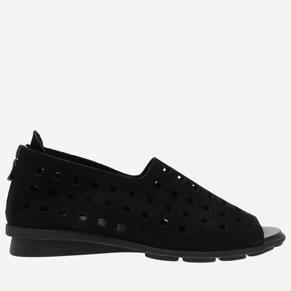 NEW ARCHE Women's US 8 Denyli Nubuck Leather Slip On Shoes, Black - Picture 1 of 5